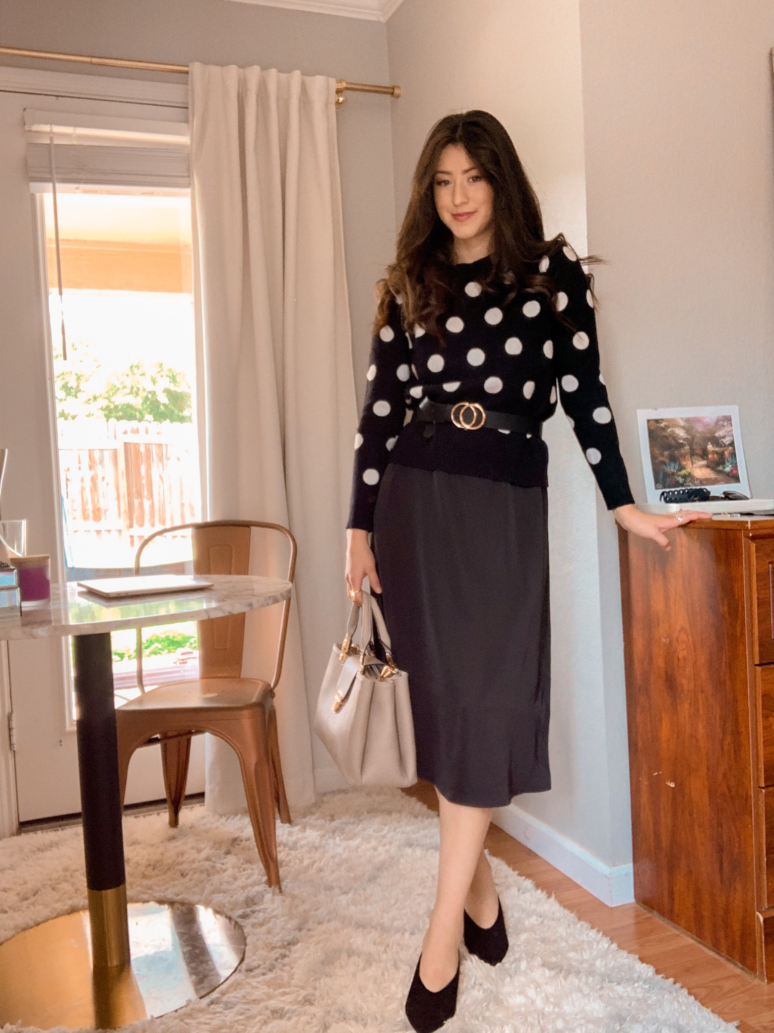 Sweater and belt over a slip dress is a perfect way to use your staple pieces o we and over. 

#LTKSeasonal #LTKworkwear #LTKunder100