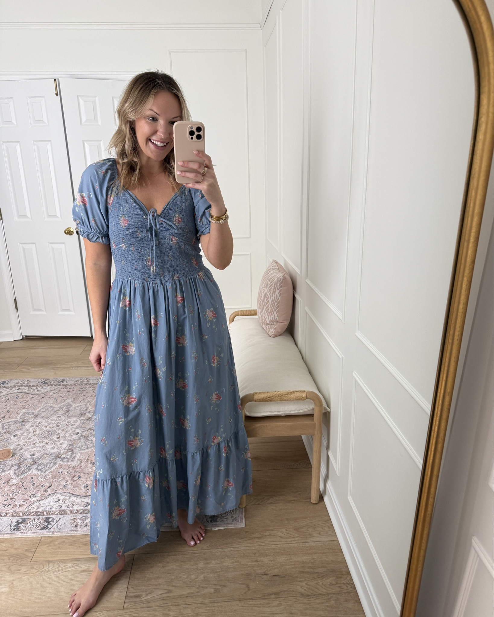 This dress is back in stock and on sale! Comes in multiple colors and patterns too! I’m wearing a med! 

#LTKSaleAlert #LTKSeasonal #LTKMidsize