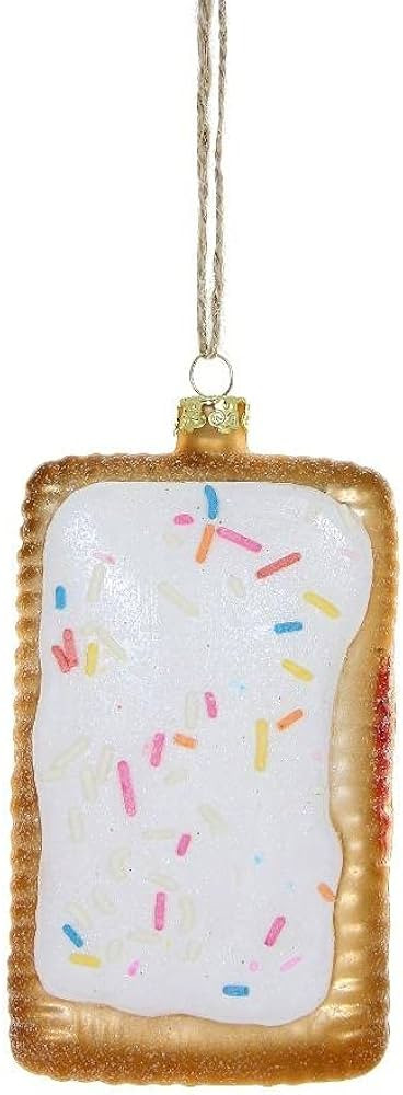 Pop Tart Frosted Breakfast Faux Food Glass Christmas Ornament | Amazon (US)