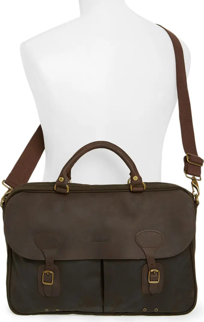 Barbour Waxed Leather Briefcase | Nordstrom | Nordstrom