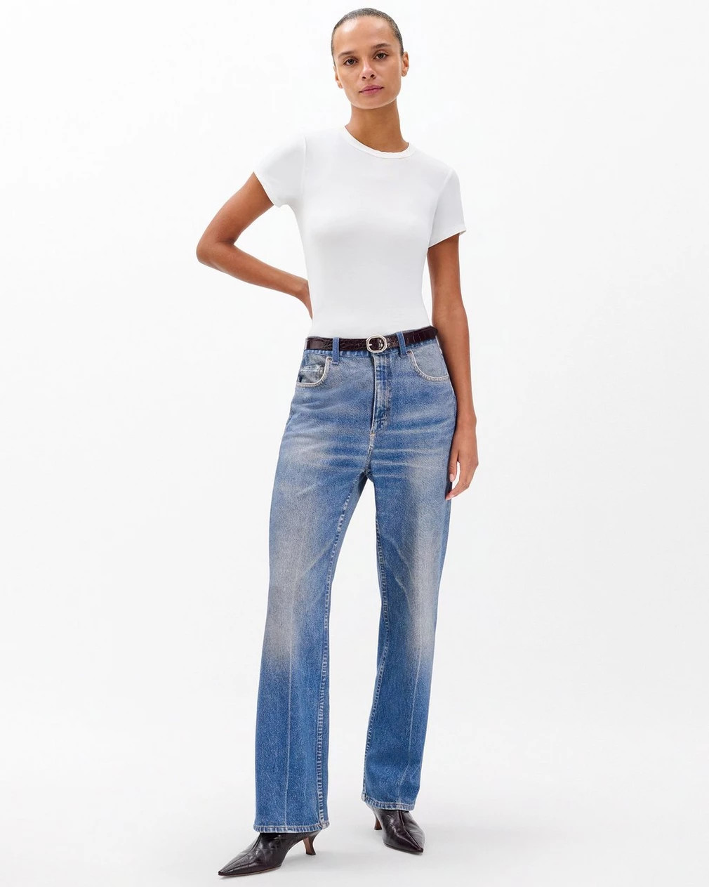 Buy rb Miramar Shea Straight Pants for USD 135.00 | rag & bone | rag & bone
