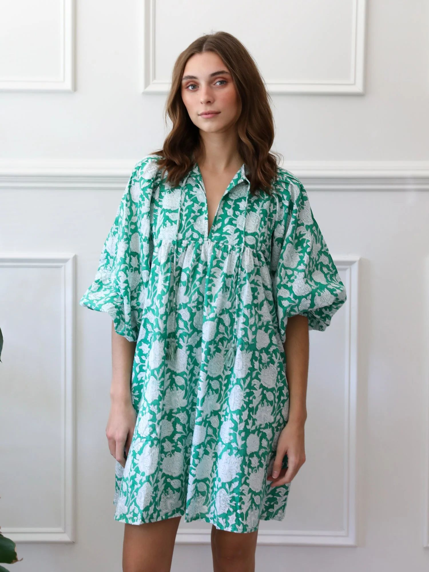 Shop Mille - Daisy Dress in Green Zinnia | Mille