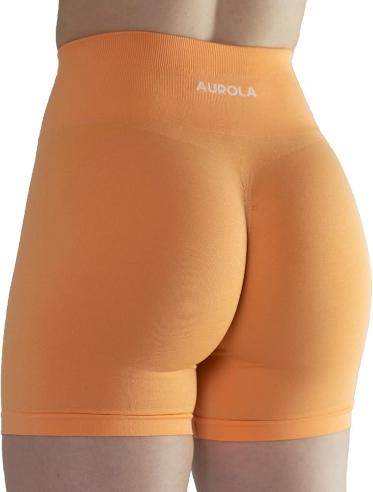 AUROLA Bright Colors Maybe See Through Not Squat Proof Sheer Summer Running Shorts for Women Seamles | Amazon (US)