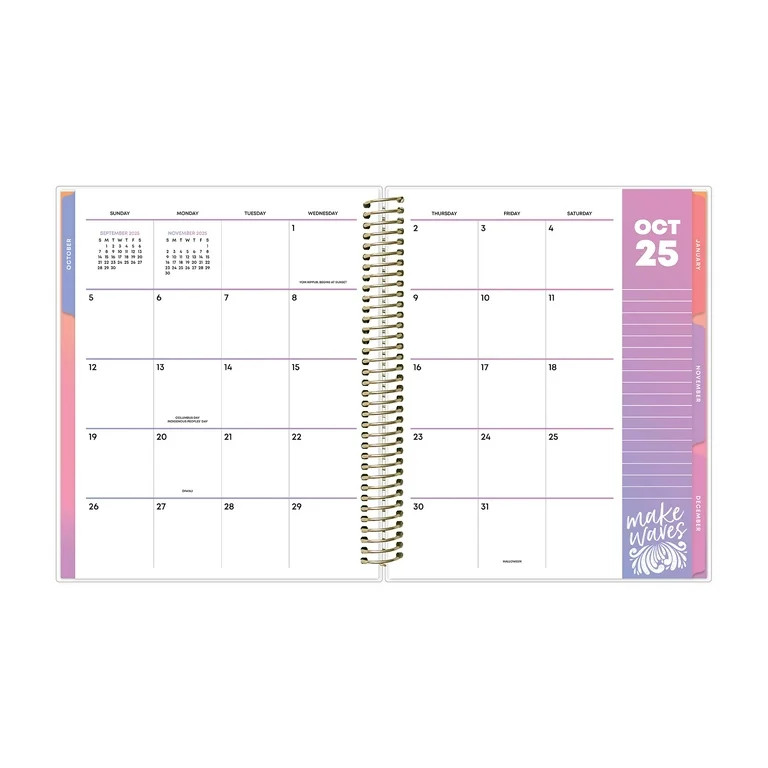 LiveWell® for Blue Sky Monthly Weekly Medium Planner (7" x 9") Nova Navy 15-Month October 2025 -... | Walmart (US)