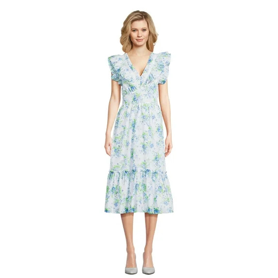 Simply Shabby Chic Just Me & Mommy Womens Matching Ruffle Floral Dress, Sizes S-XXXL | Walmart (US)