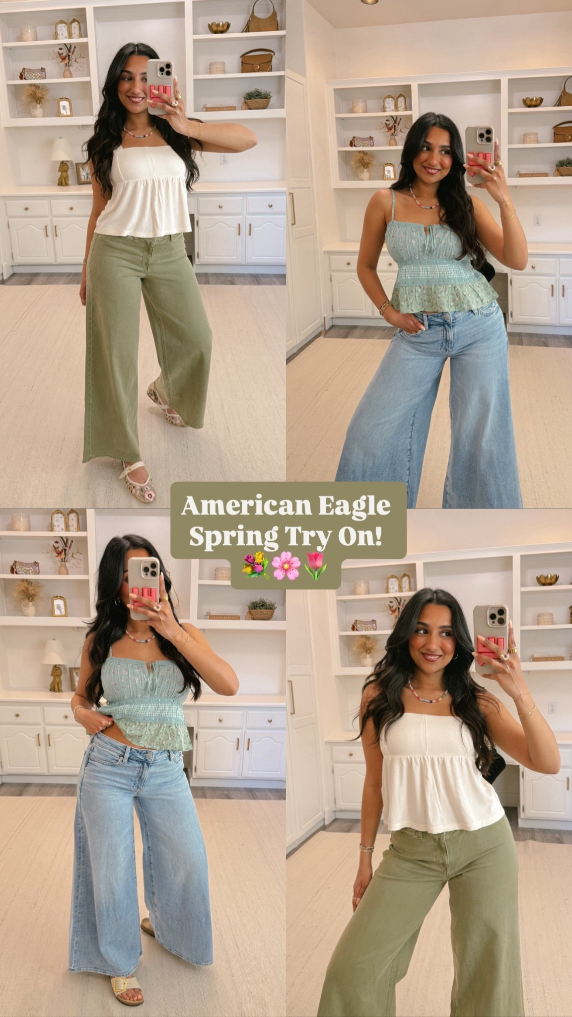 @americaneagle new spring denim and tops!💐🌸🫶🏽 I love!! #aejeans #aepartner shop below! @shopltk #liketkit #shopltkit 

Code: juliaAE25
Offer: 25% off sitewide
LTK code valid dates: 3/28 - 3/30

US online only
Stackable
Exclusions: 
clearance, 3rd party, gift cards, Aerie

In jeans: I wear a 27
Tops: a small! 🌷
