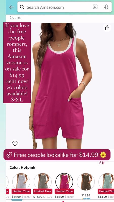 Free people dupe on sale for $14.99 on Amazon! 20 colors, S-XL
........
Free people onesie free people romper free people movement dupe fp movement dupe Amazon fashion Amazon finds Amazon under $15 Amazon under $20 summer trends spring trends summer looks travel outfit travel look romper under $20 onesie under $20 free people lookalike fp dupe fp lookalike fp onesie fp romper swimsuit coverup swim cover pool day beach day beach outfit beach vacation beach look get the look for less mom outfit mom look mom uniform 

#LTKfamily #LTKswim #LTKsalealert