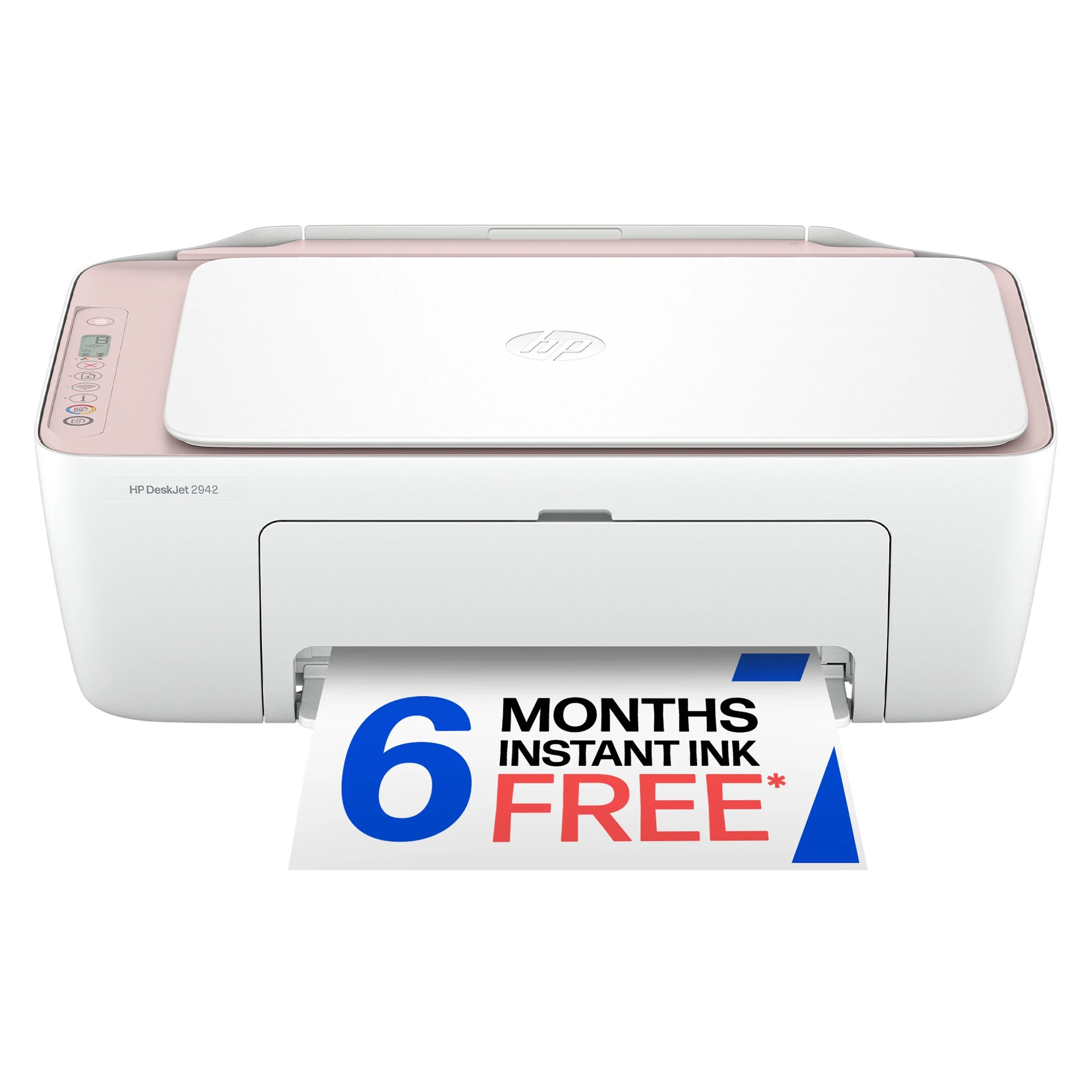 HP DeskJet 2942 Wireless All-in-One Color Inkjet Printer, 6 Months Free Instant Ink, Pale Rose | Walmart (US)