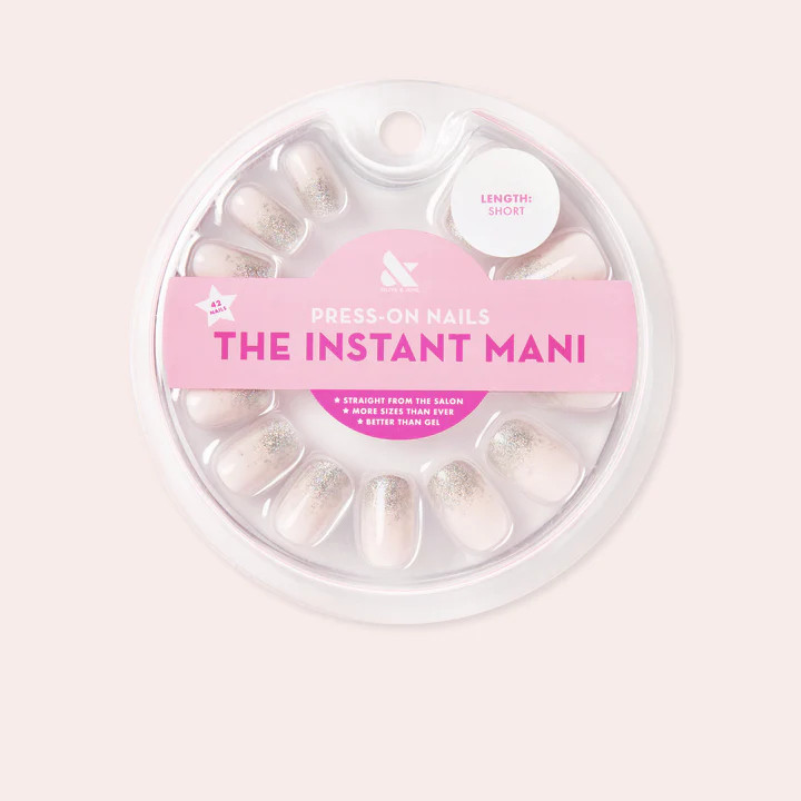 Exclamation Point Glitter Gradient Press-Ons | Squoval | Short | Olive & June