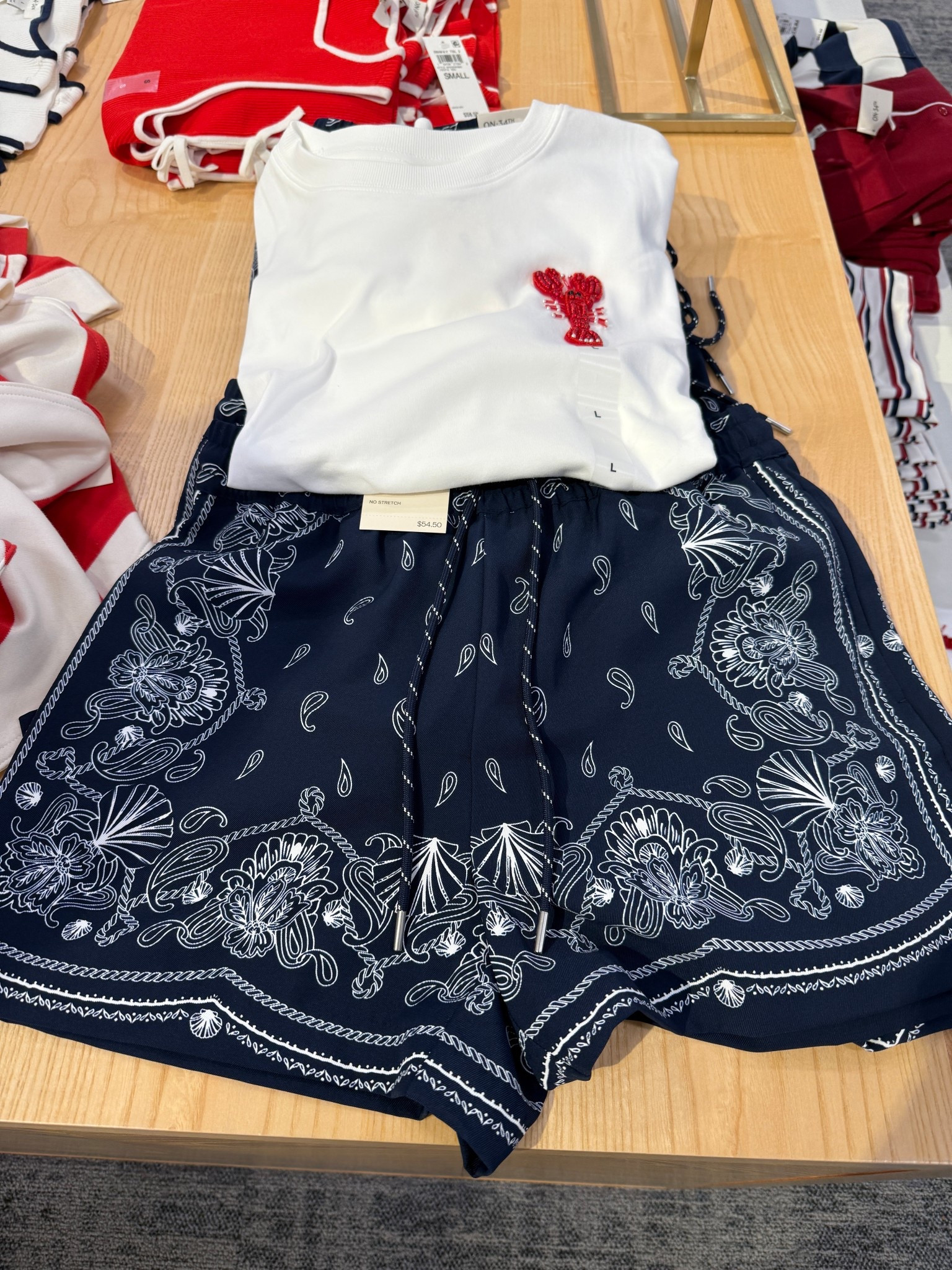 Obsessed with all things bandana print right now & always a fan of anything lobster for spring & summer! The shorts come in red too  

#LTKSeasonal #LTKootd #LTKOver40