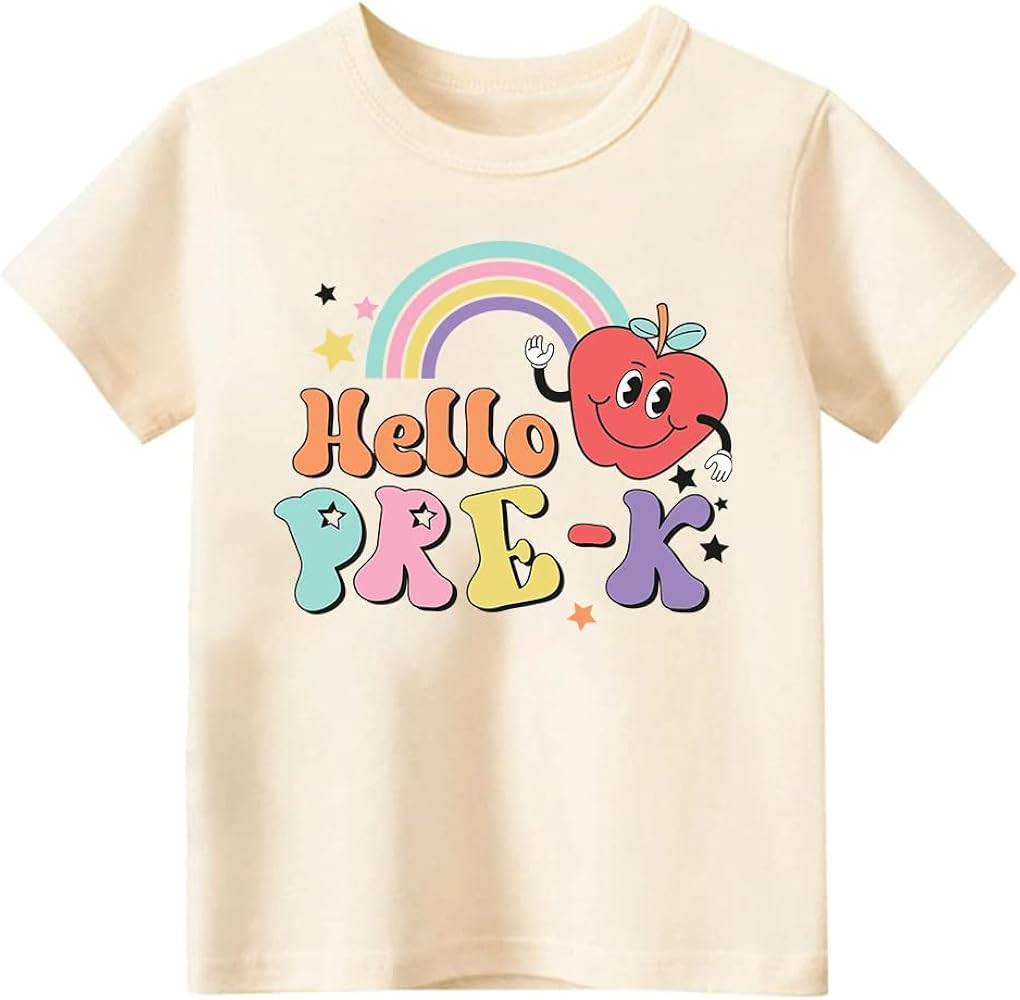 Kids Toddler Boys Girls Back to School Shirt First Day of Preschool T-Shirt Short Sleeve Top | Amazon (US)