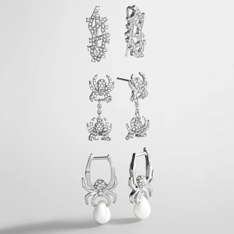 Caught in the Web Spider Earring Set | BaubleBar