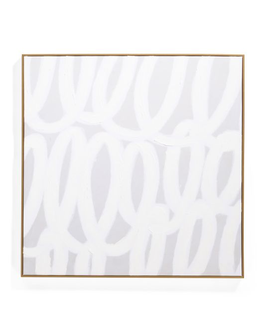 30x30 Greige Loop Abstract Gold Wall Art | TJ Maxx