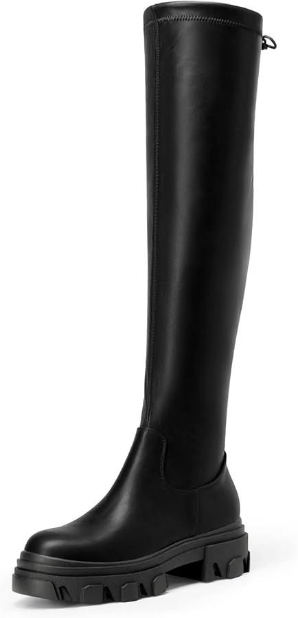 DREAM PAIRS Women's Over The Knee Platform Thigh High Boots Long Stretch Soft Chunky Lug Sole Fal... | Amazon (US)