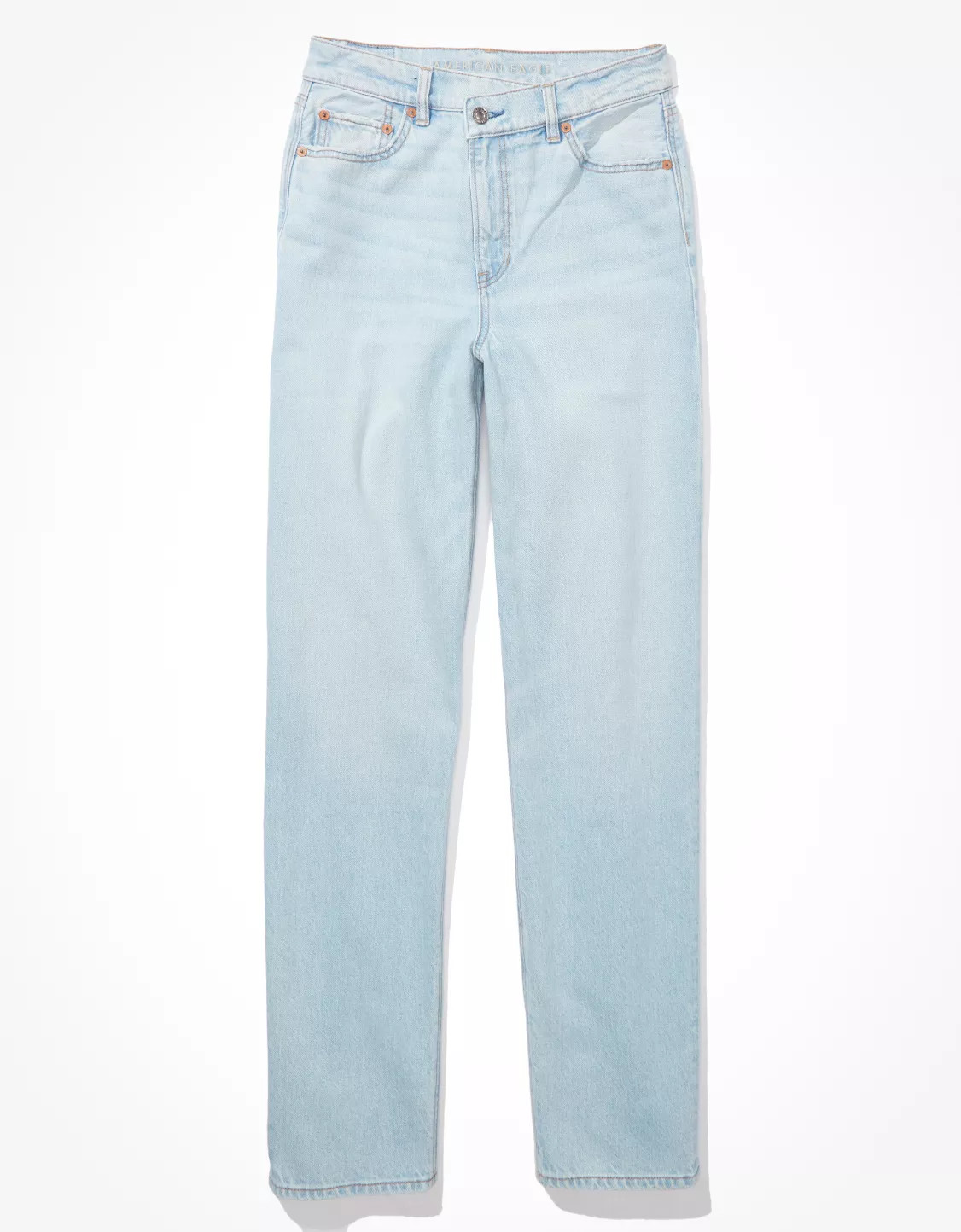 AE Strigid Highest Waist Crossover Baggy Straight Jean | American Eagle Outfitters (US & CA)