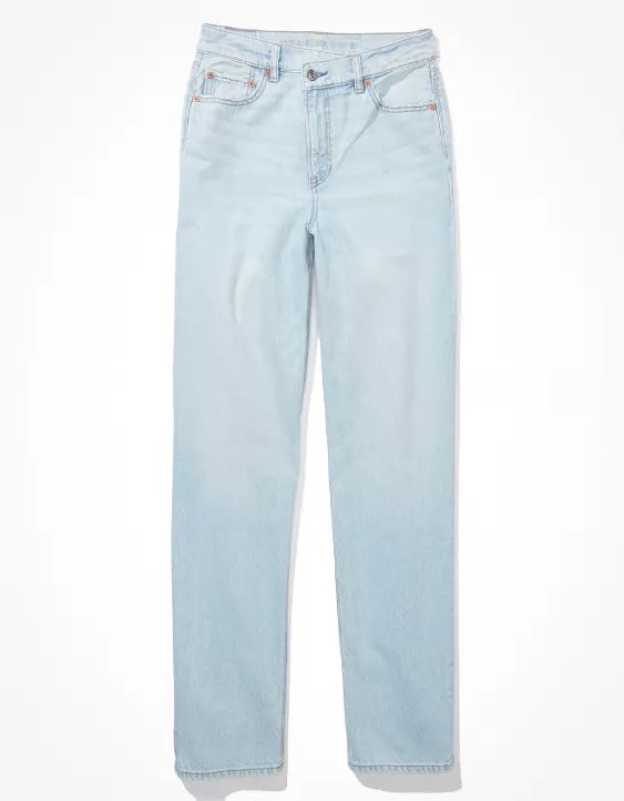 AE Strigid Highest Waist Crossover Baggy Straight Jean | American Eagle Outfitters (US & CA)