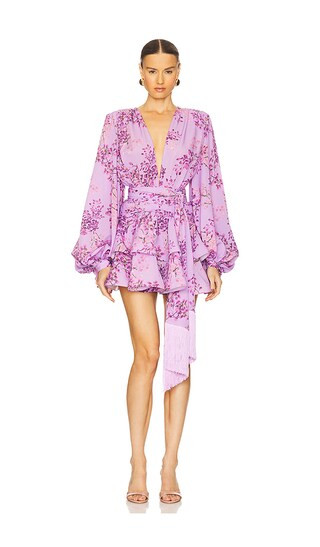 Bedouin Poppy Mini Dress in Lilac Multi | Revolve Clothing (Global)