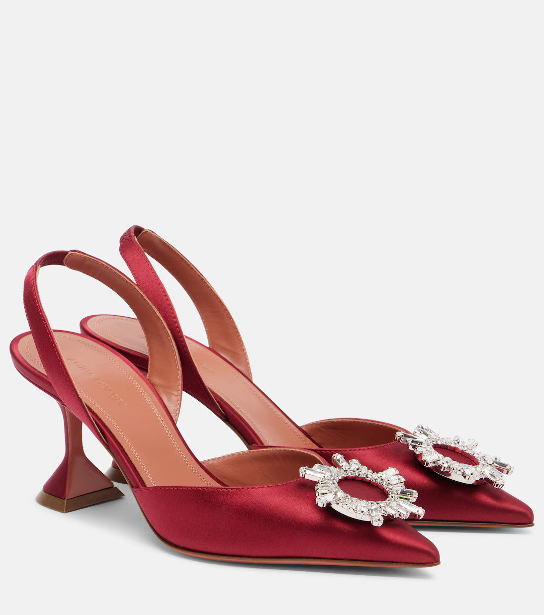 Begum 70 embellished satin slingback pumps | Mytheresa (US/CA)