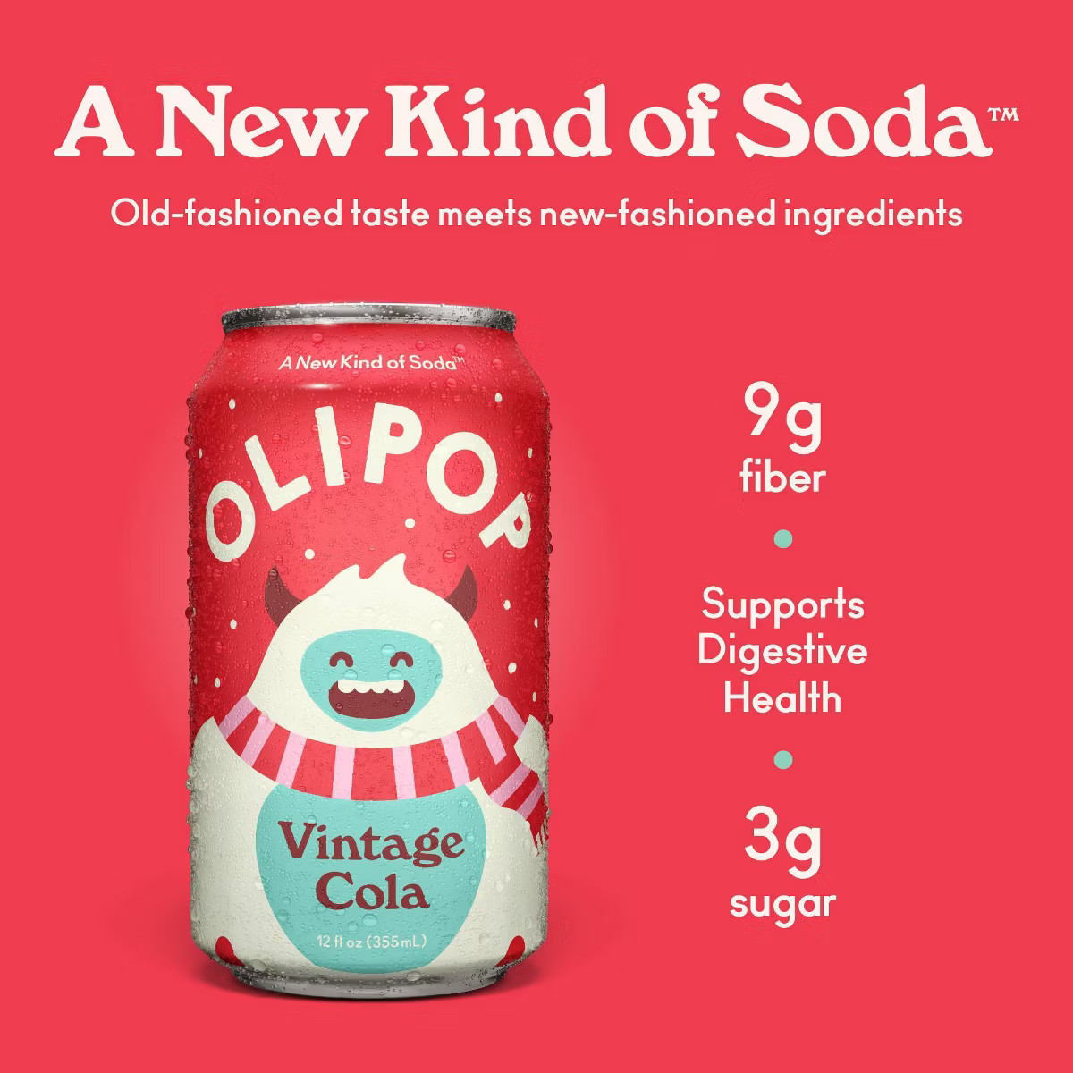 OLIPOP Vintage Cola Prebiotic Soda - 12 fl oz Can | Target