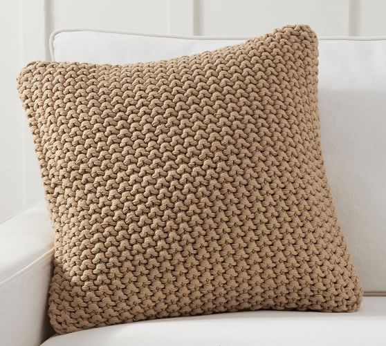 Bayside Seed Stitch Pillow Cover | Pottery Barn (US)