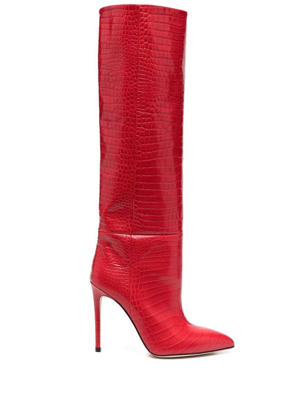 105mm crocodile-effect knee boots | Farfetch Global