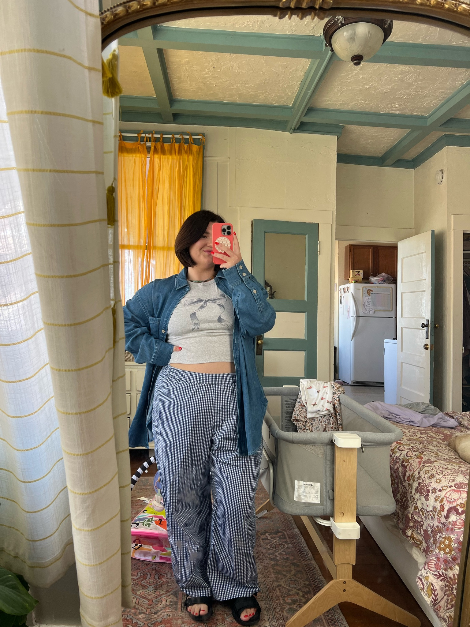 Top size XL, denim button-down XL ON SALE, pants XXL short (were big but shrunk a bit in the wash).

#LTKsalealert #LTKmidsize #LTKstyletip