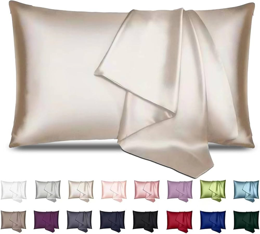 INSSL Silk Pillowcase for Women, Mulberry Silk Pillowcase for Hair and Skin and Stay Comfortable ... | Amazon (US)