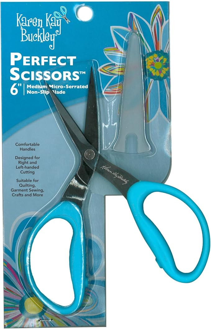 Karen Kay Buckley® Perfect Scissors™, Medium 6-inch #KKBPSM Micro-Serrated Non-Slip Blades for... | Amazon (US)
