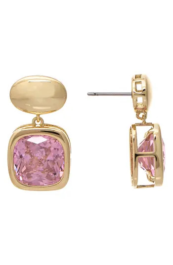 RIVKA FRIEDMAN Cubic Zirconia Drop Earrings in Pink at Nordstrom Rack | Nordstrom Rack