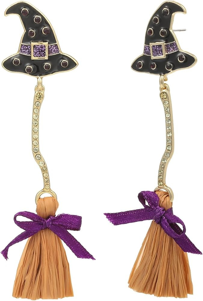 Madison Tyler Halloween Earring for Women | Skull Pumpkin Witch Hat Skull Ghost Poison Dangle Sta... | Amazon (US)