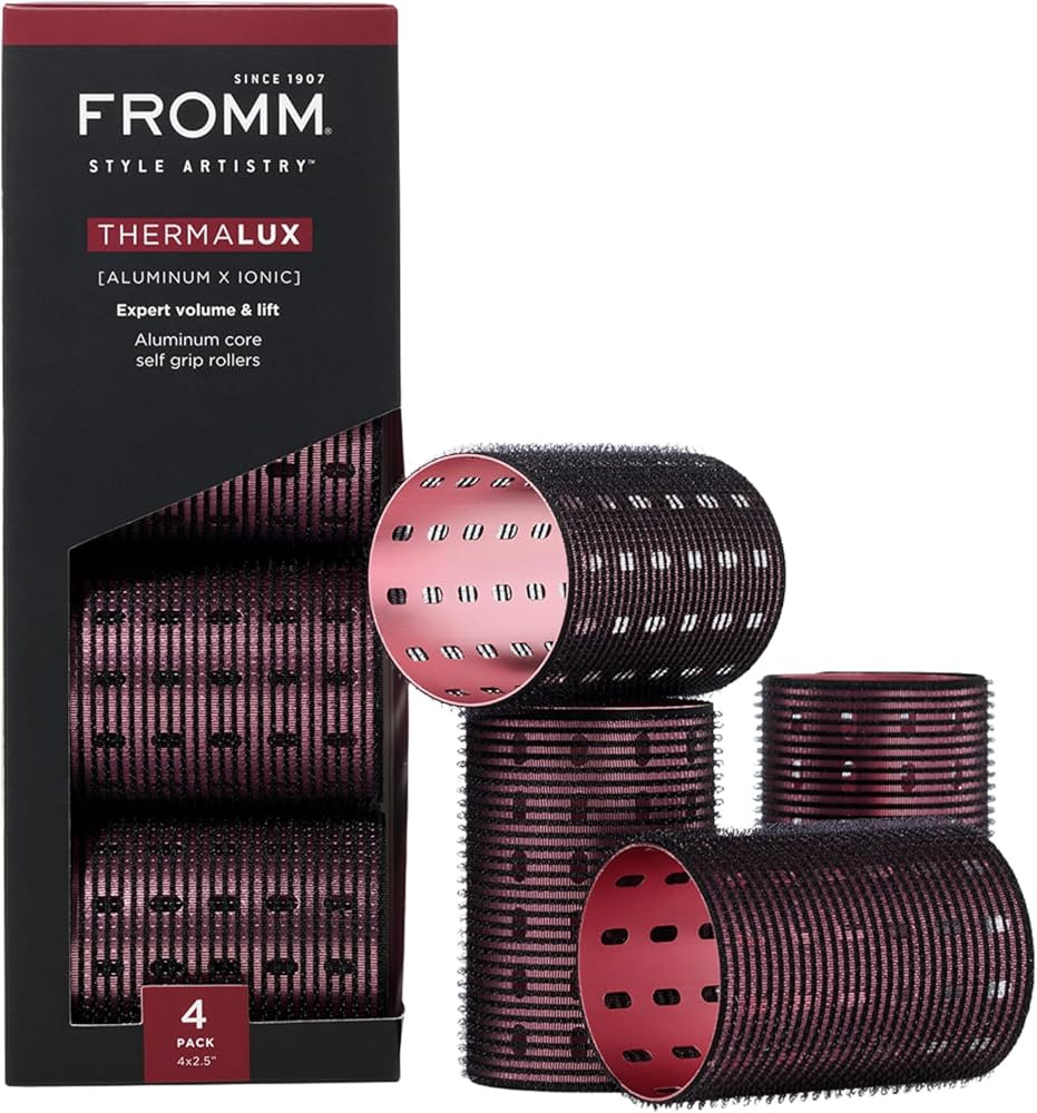 Fromm Thermalux Aluminum Hair Rollers, Professional Self-Grip Hair Rollers with Aluminum Core & I... | Amazon (US)