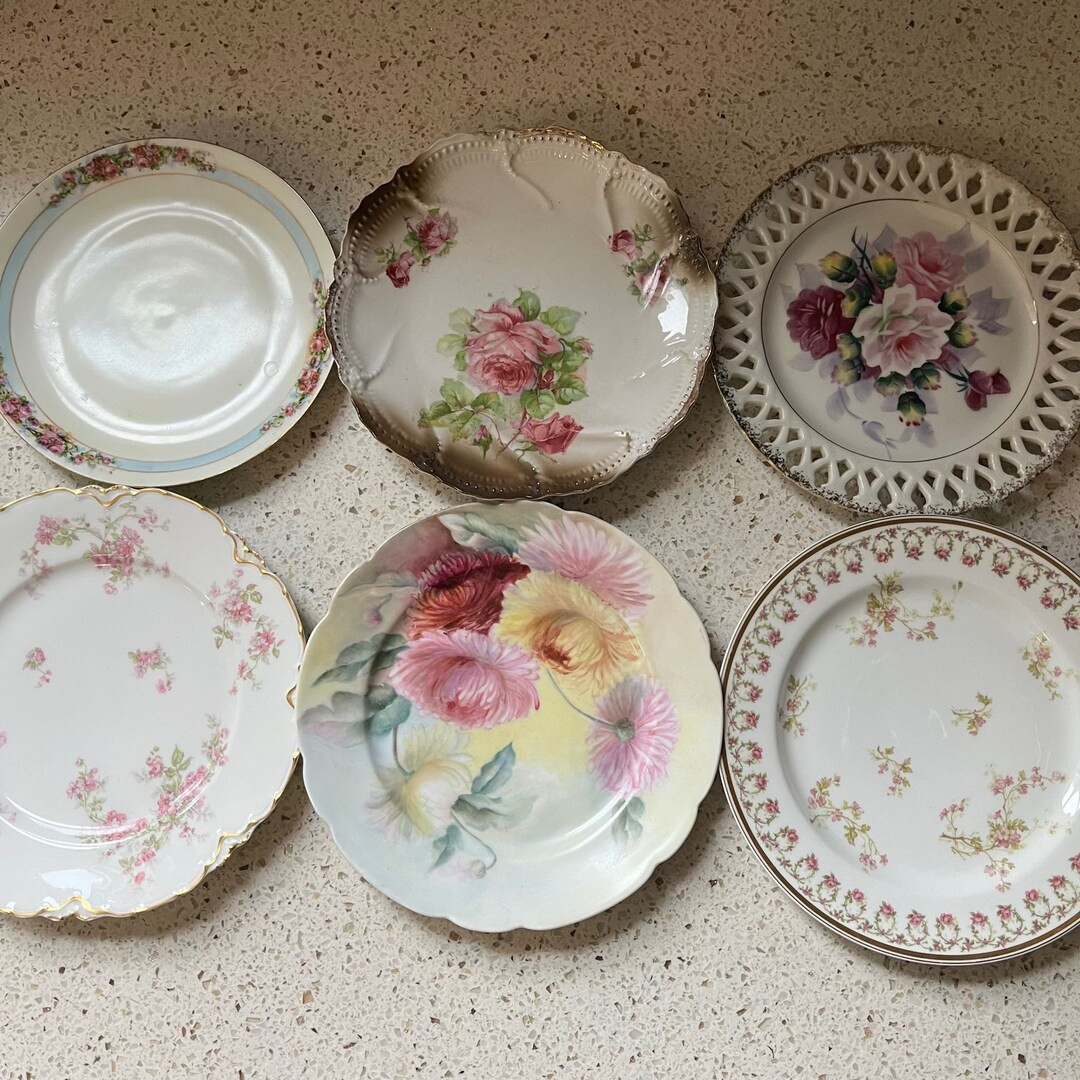 Floral Wall Plate. Pink Wall Plates. Victorian Ornate Hand Painted Bavarian French Tea Party, Sho... | Etsy (US)