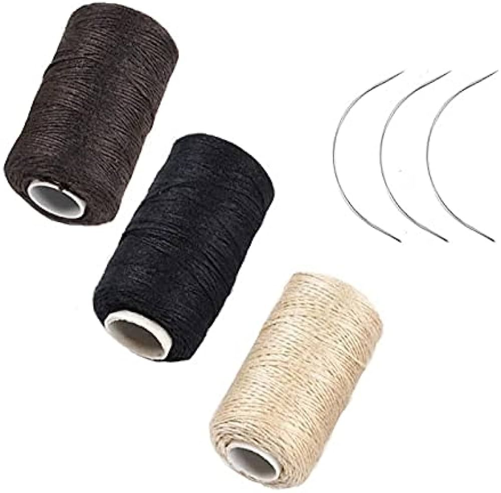 3 Rolls Hair Weaving Thread Cotton Sewing Thread Making Wig Clips in Hair Extension Hair Salon We... | Amazon (US)