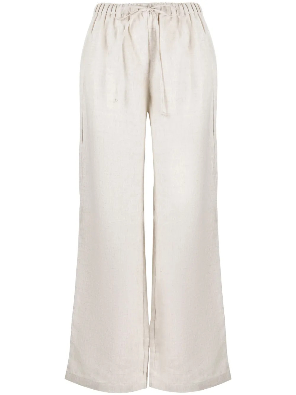 Olina straight-leg linen trousers | Farfetch Global