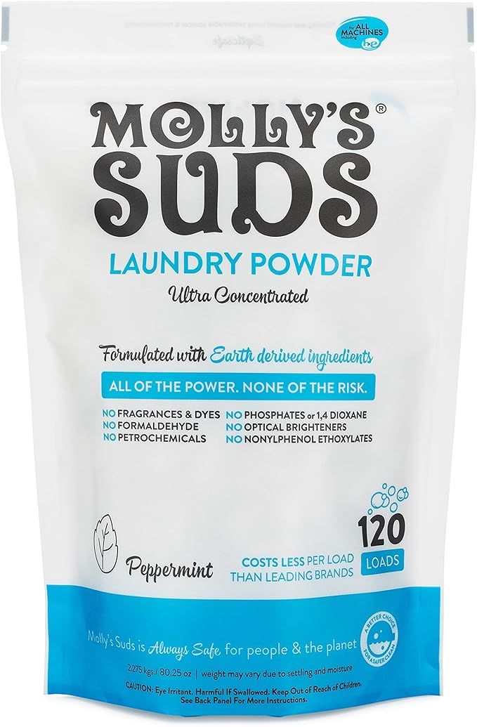 Molly's Suds Original Laundry Detergent Powder 120 load, Natural Laundry Soap for Sensitive Skin | Amazon (US)
