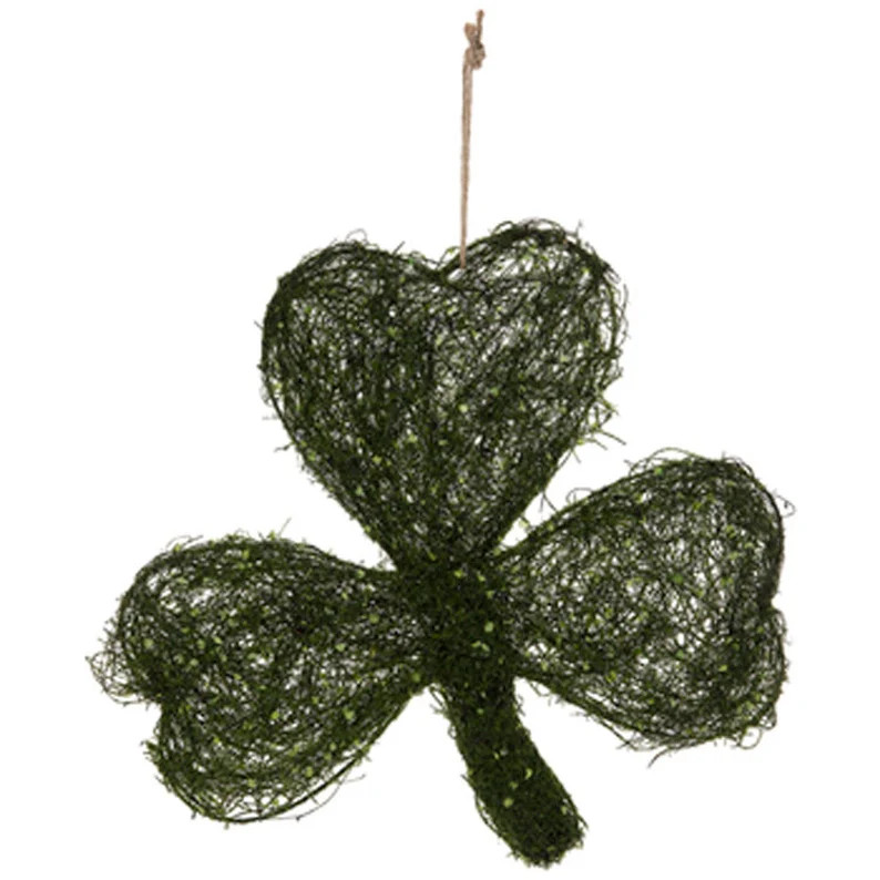 HL St Patrick's Day Decor - Green Moss Shamrock Wreath | Etsy (US)