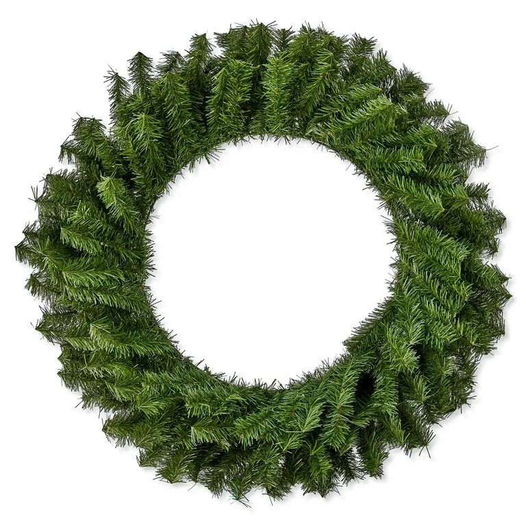 36 in Non-Lit Basic Artificial Christmas Wreath, by Holiday Time | Walmart (US)