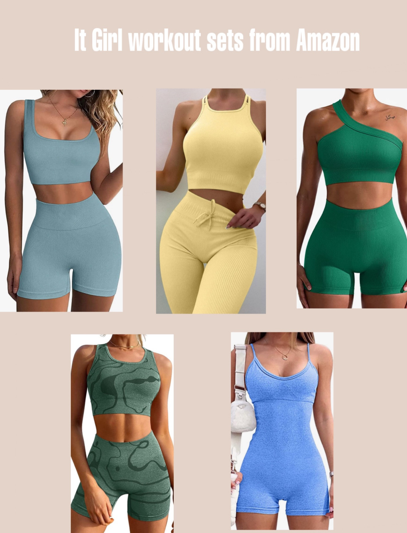 Workout wear two piece set multicolor versatile Hot girl walks gym wear comfy wear over the shoulder cropped workout shorts biker shorts 

#LTKGiftGuide #LTKunder50 #LTKfit