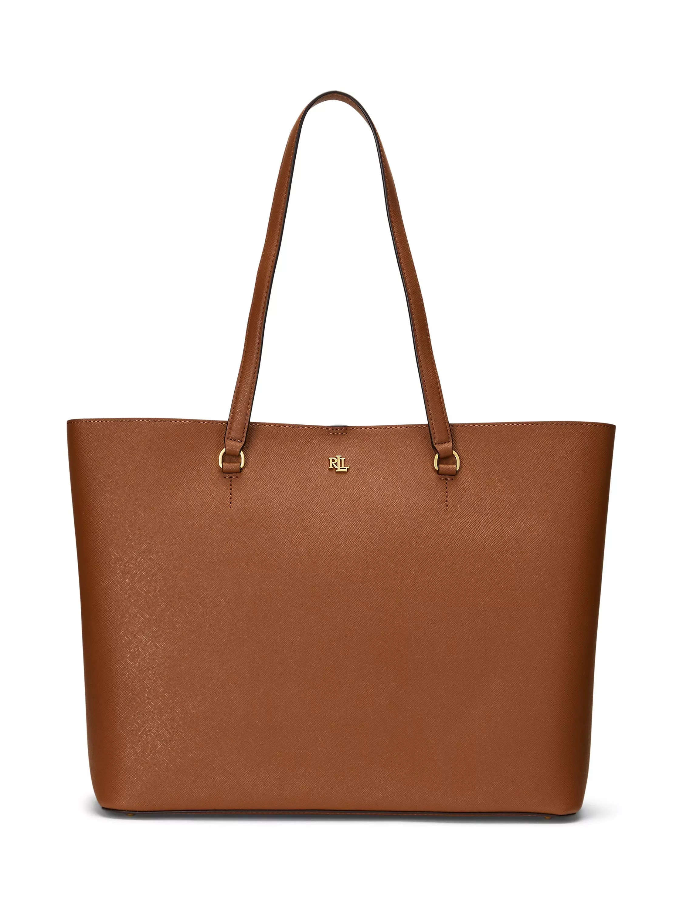 Lauren Ralph Lauren Karly Crosshatch Leather Large Tote Bag | John Lewis (UK)
