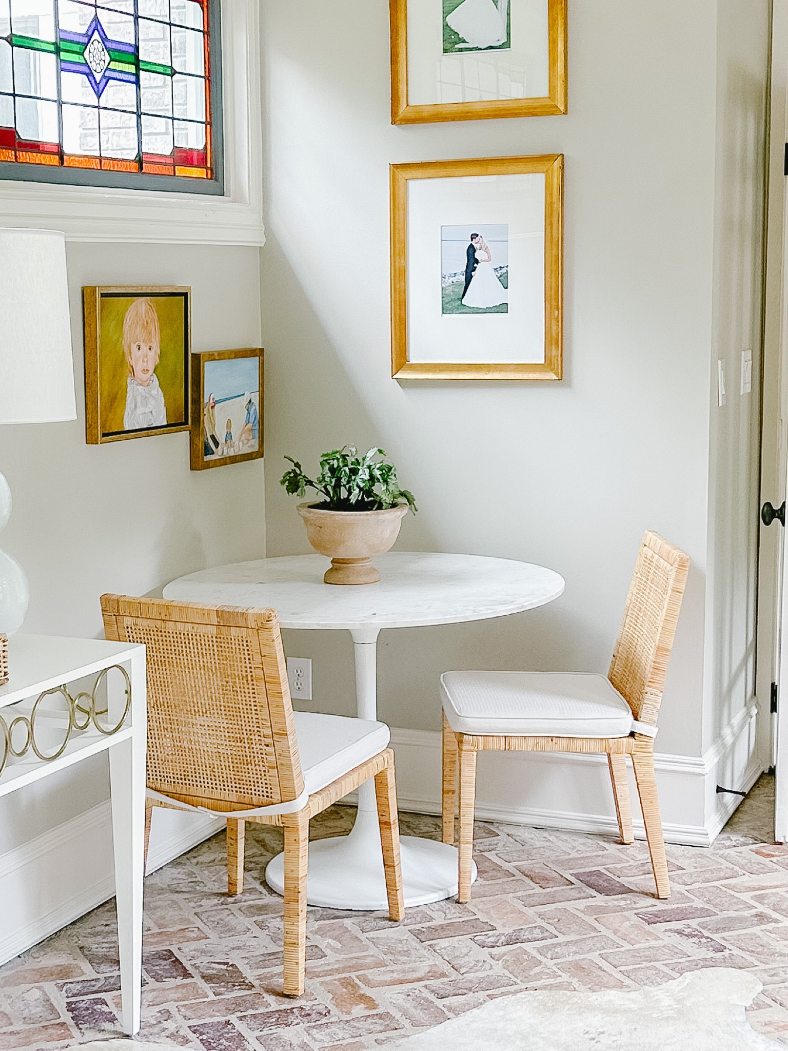 ⭐️HOME DEPOT TABLE & CHAIRS!!!! Currently on SALE! 💕 Absolutely stunning marble tulip table and woven chairs (Serena and Lily Dupe) 


With our new house I had ONE rule… I would only allow quality and beautiful items into our home even if that meant saving & waiting..🏡It was truly the best of BOTH. And I can attest that they are not only beautiful and affordable but also very sturdy, comfortable, and high quality!! 💙We enjoy having our morning coffee here, family time, working on the laptop, or painting! 

#LTKfindsunder100 #LTKhome #LTKsalealert