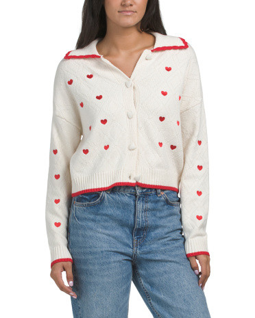 Tipped Heart Cardigan | Juniors | Marshalls | Marshalls