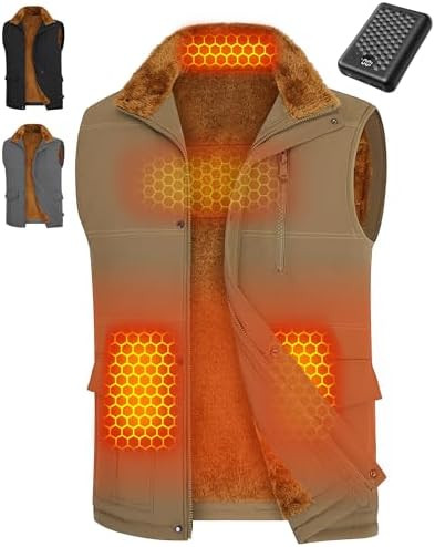 Wulcea Graphene Heated Vest Fleece For Men 7.4V Fast Charge Large Capacity Battery | Amazon (US)