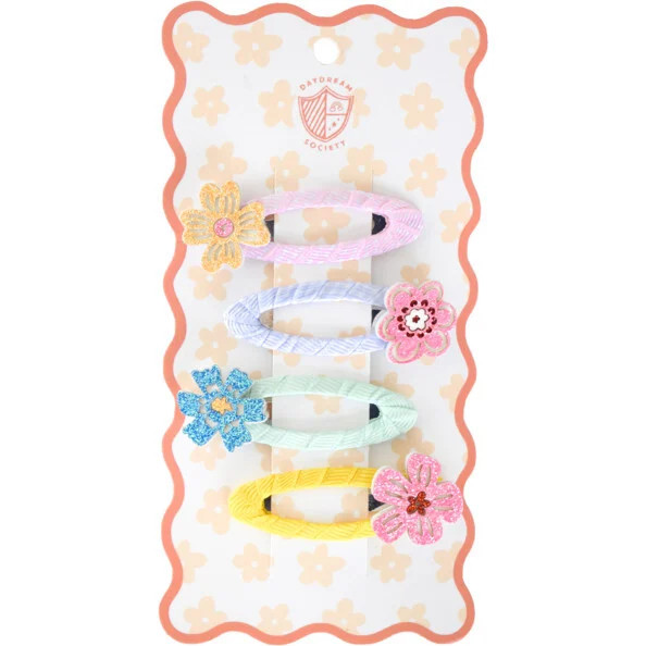 Bunnies In The Garden Flower Hair Clip Set | Maisonette