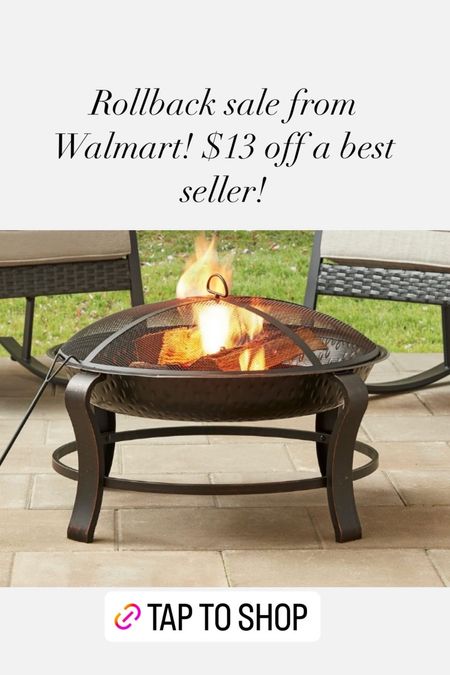 Top rated/ best seller fire pit with lid on sale! Walmart rollback! 

#LTKsalealert #LTKunder50 #LTKhome