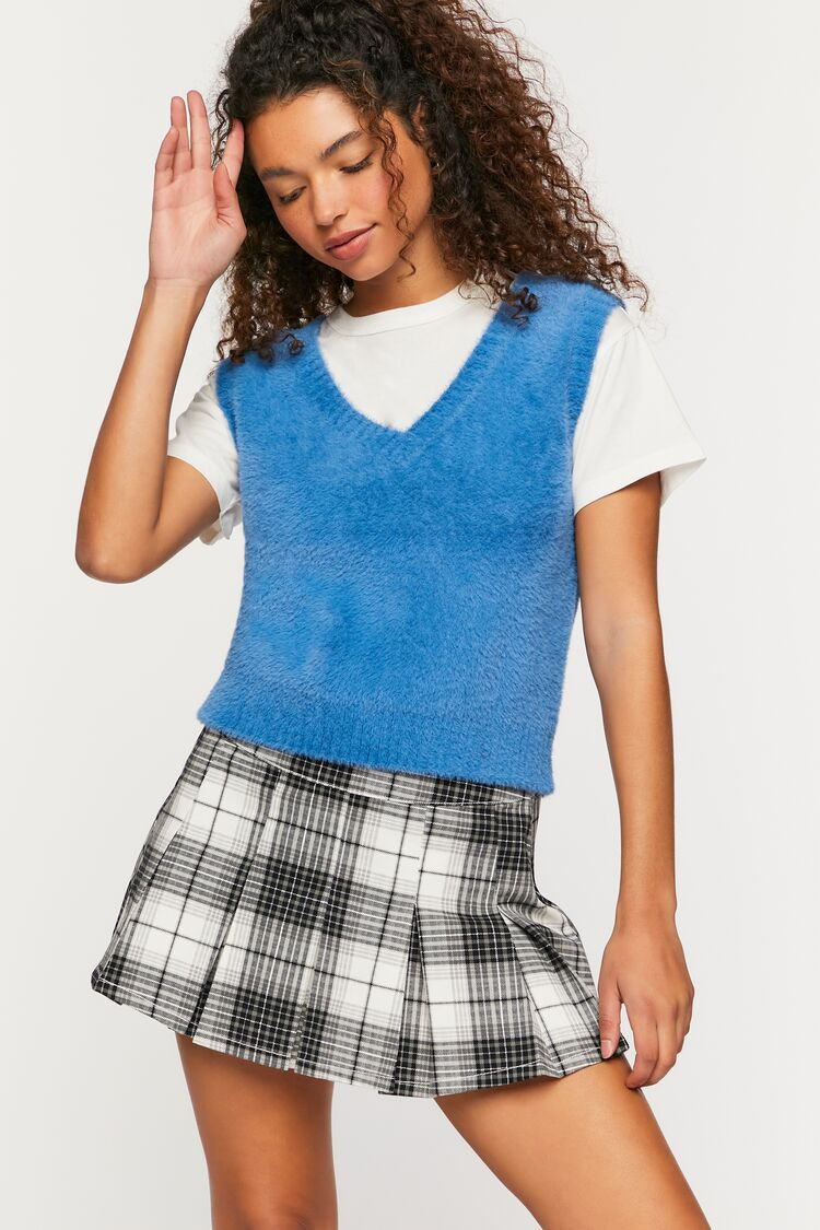 Pleated Plaid Mini Skirt | Forever 21 (US)