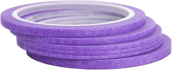 6Rolls Washi Masking Tape for DIY Nail Arts Drawing Pattern Making 2mm 2.5mm 3mm 4mm 5mm 6mm x 25... | Amazon (US)