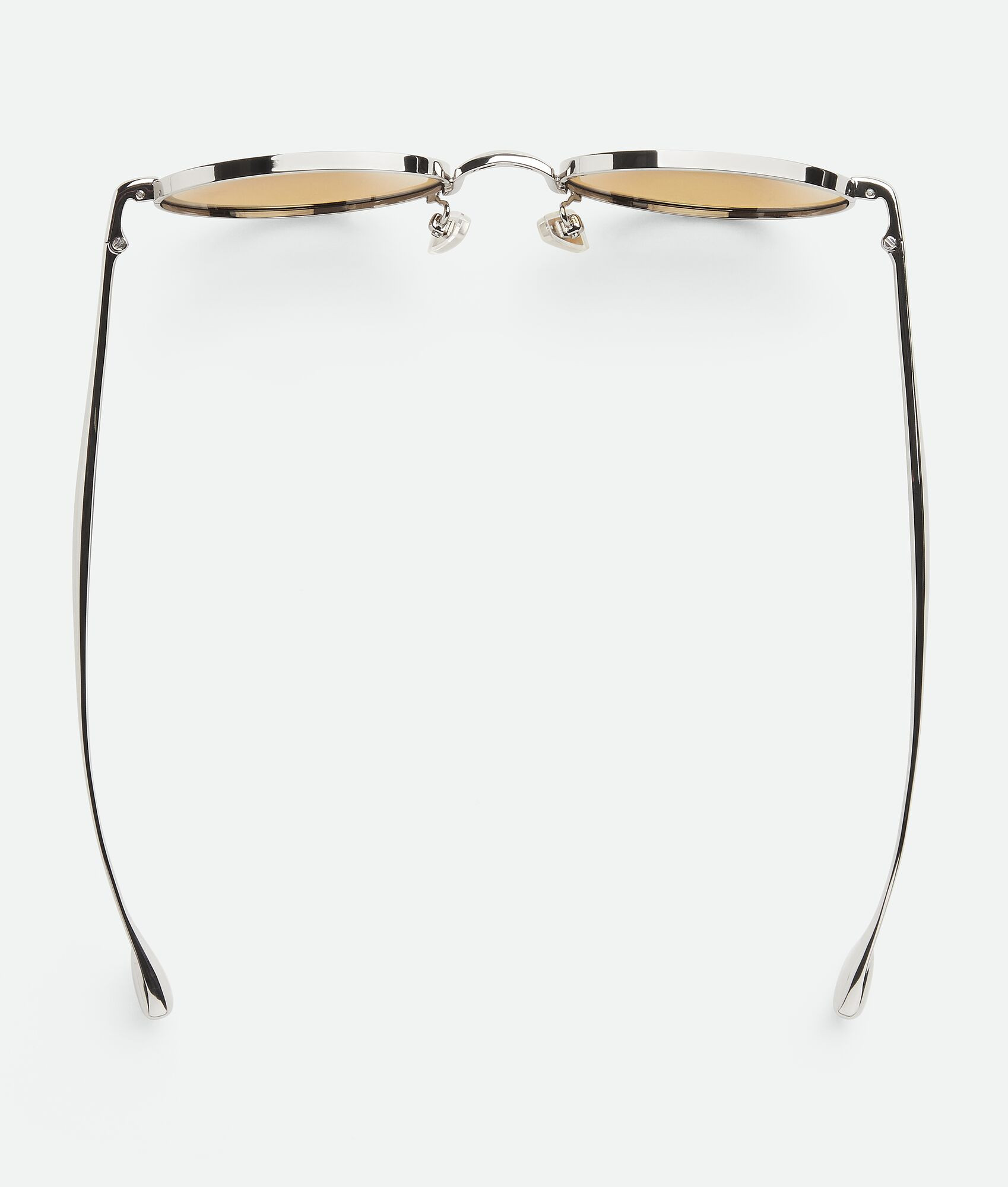 Bottega Veneta® Fin Panthos Sunglasses in Silver/brown. Shop online now. | Bottega Veneta