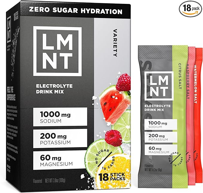 LMNT Zero Sugar Electrolytes - Variety Pack Bundle | Drink Mix | 18-Count | Amazon (US)