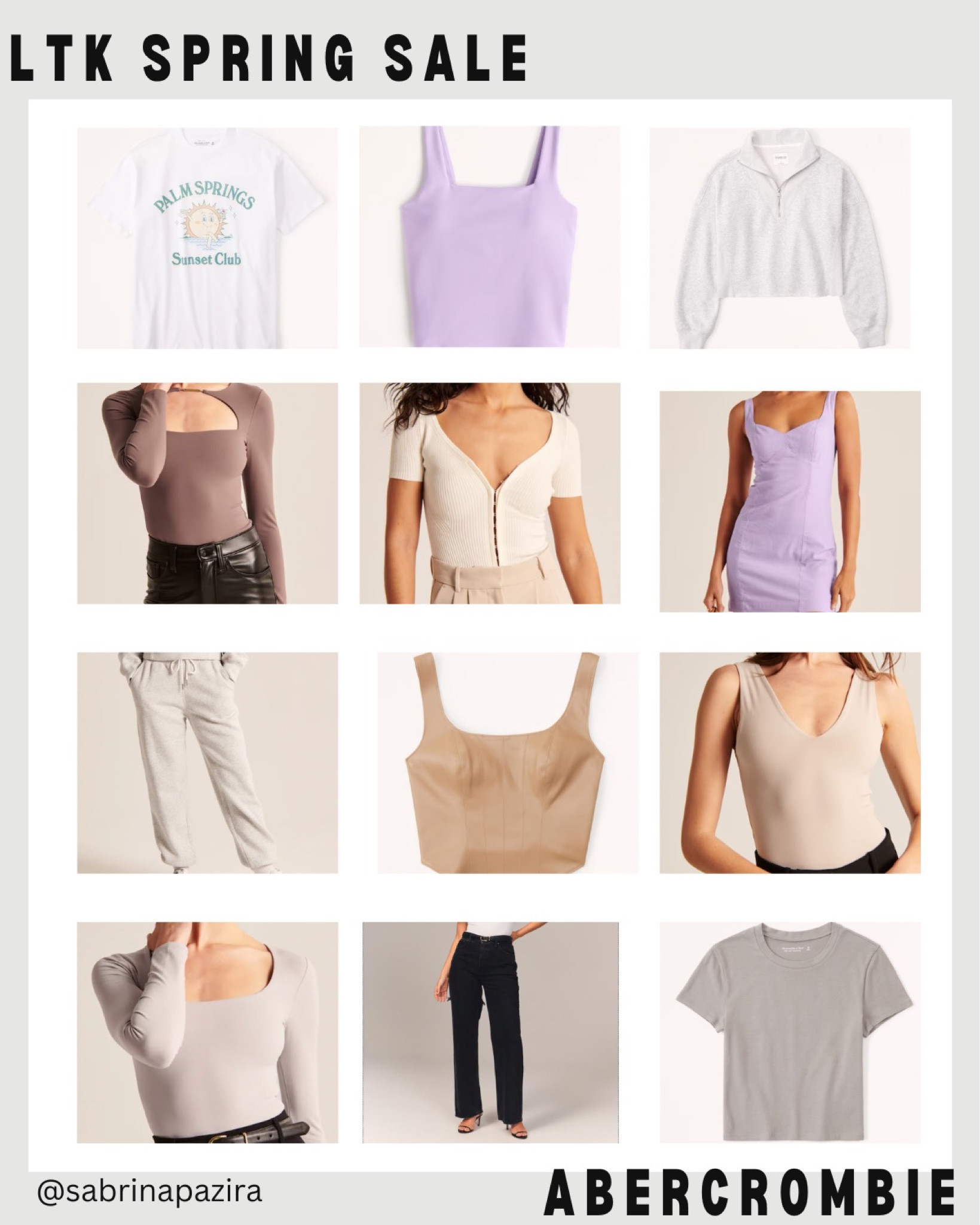 Abercrombie spring sale picks, graphic tee, workout tank, half zip, bodysuit, Squareneck, linen dress, joggers, corset, faux leather, jeans, denim, crop tee 

#LTKSale #LTKstyletip #LTKSeasonal
