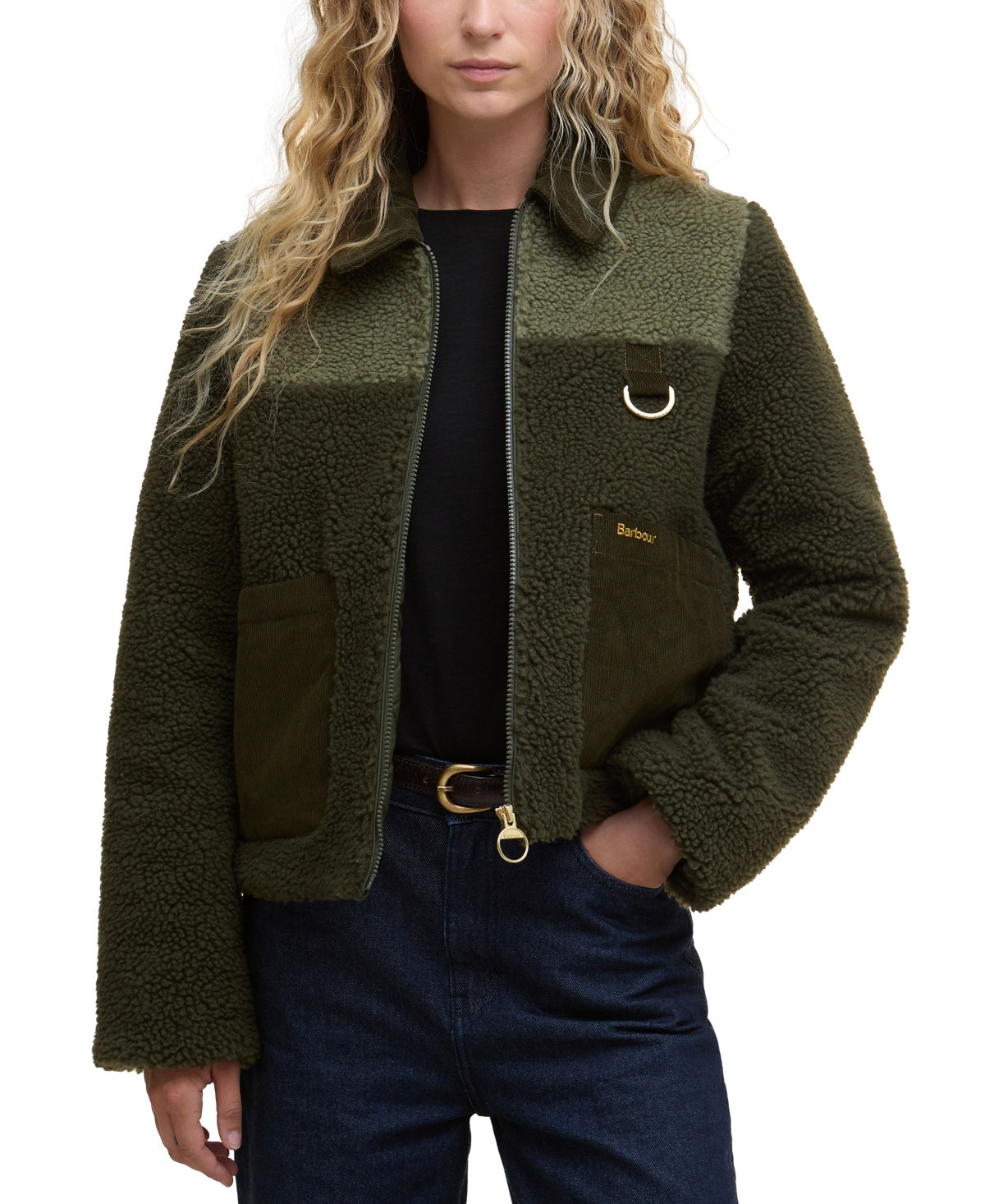 Barbour Women's Malena Fleece Jacket - Dark Green | Macy's